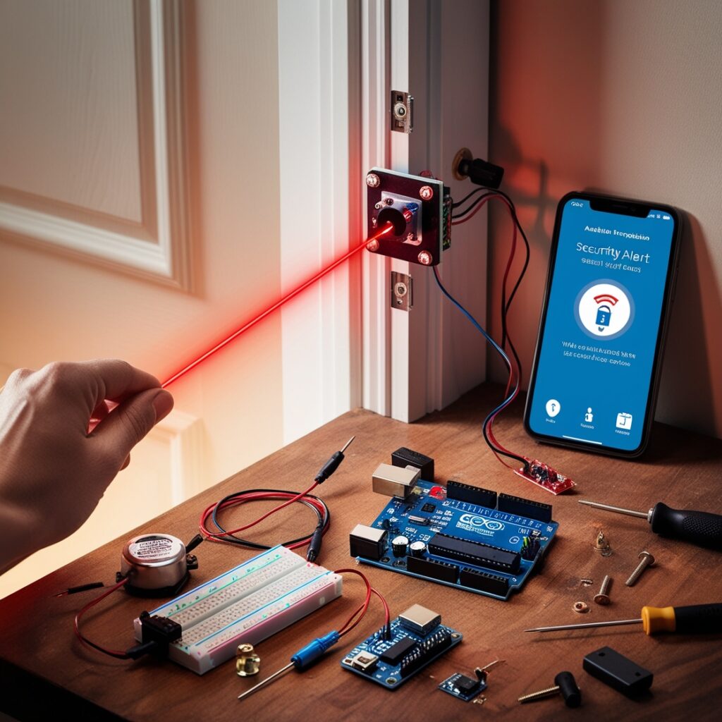 DIY laser home security system project with Arduino – step-by-step setup for beginners