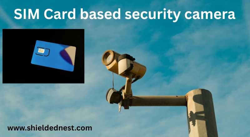 camera with SIM card A image of SIM card and camera