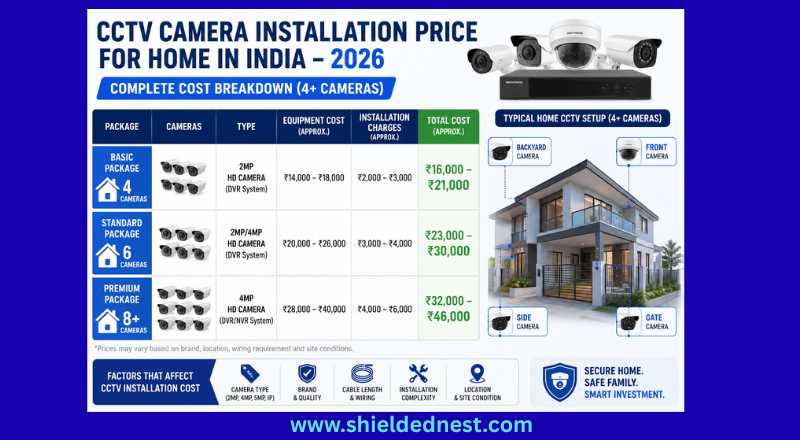CCTV Camera Installation Price for Home in India – 2026 Cost Guide