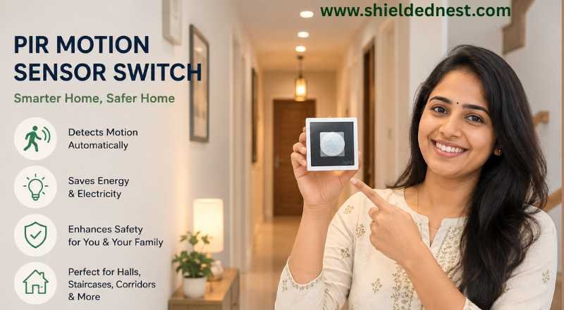 PIR Motion Sensor Switch – Working Principle and Home Automation Uses in India (2026 Guide)